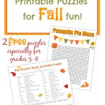 Free Fall Printable Puzzles – The Frugal Homeschooling Mom Aka Tfhsm   Printable Autumn Puzzles