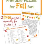 Free Fall Printable Puzzles | Ultimate Homeschool Board | Middle   Printable Halloween Puzzles For Middle School