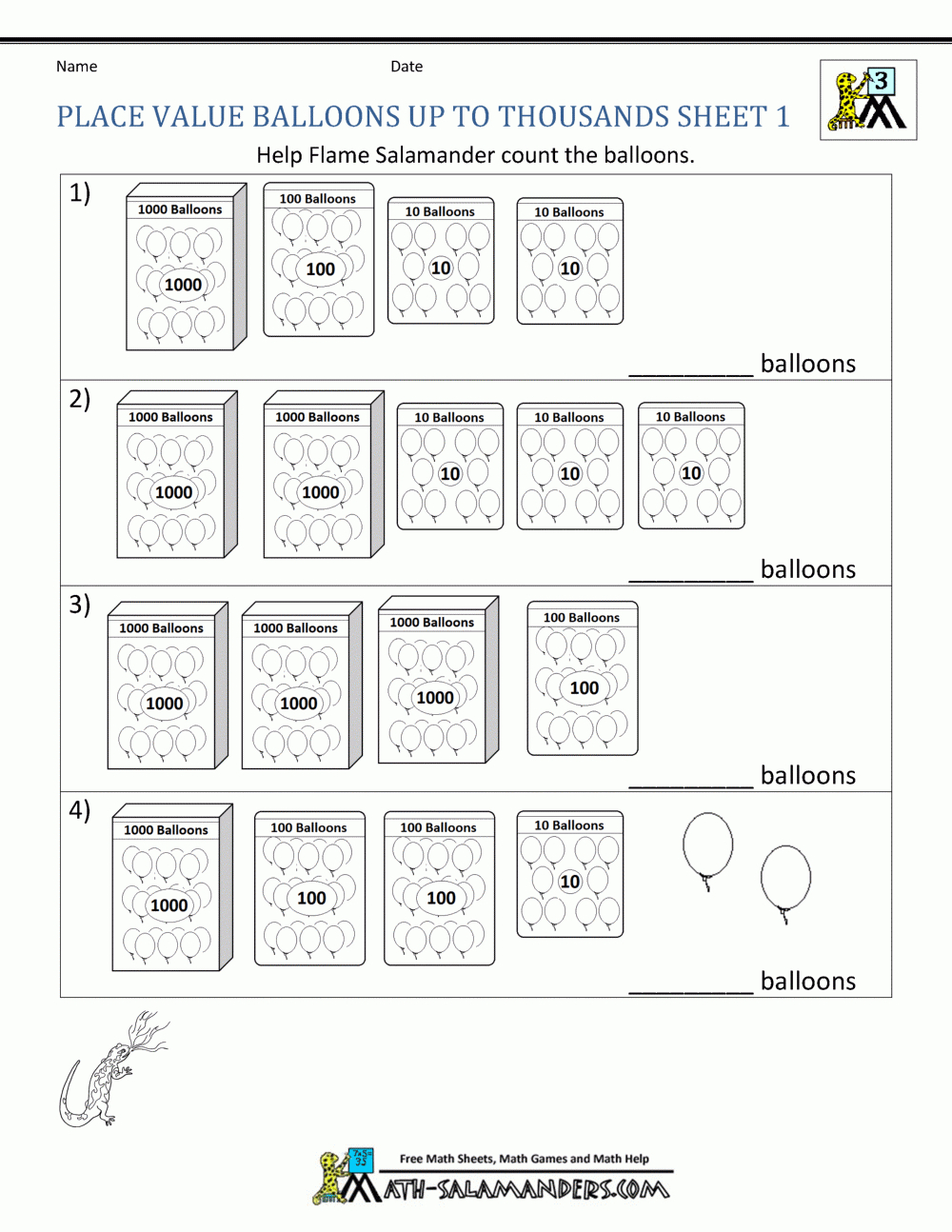 Free Math Place Value Worksheets 3Rd Grade - Printable Place Value Puzzles