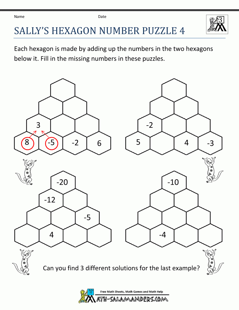 Free Math Puzzles 4Th Grade | Math | Maths Puzzles, 7Th Grade Math - Print Math Puzzle