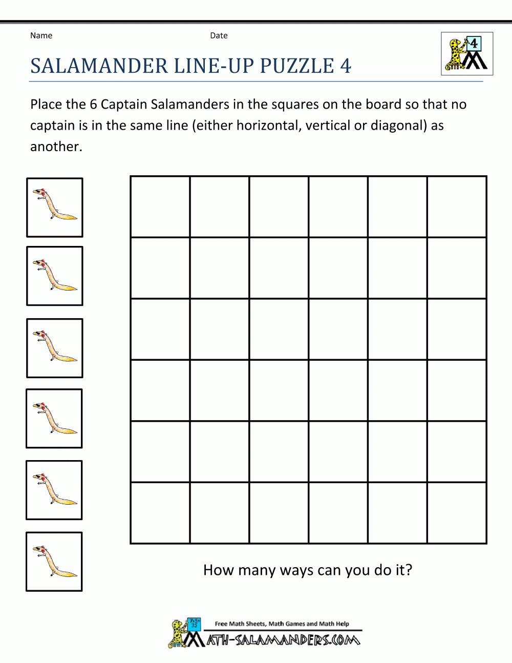 Free Math Puzzles 4Th Grade - Printable Crossword Puzzles Grade 4