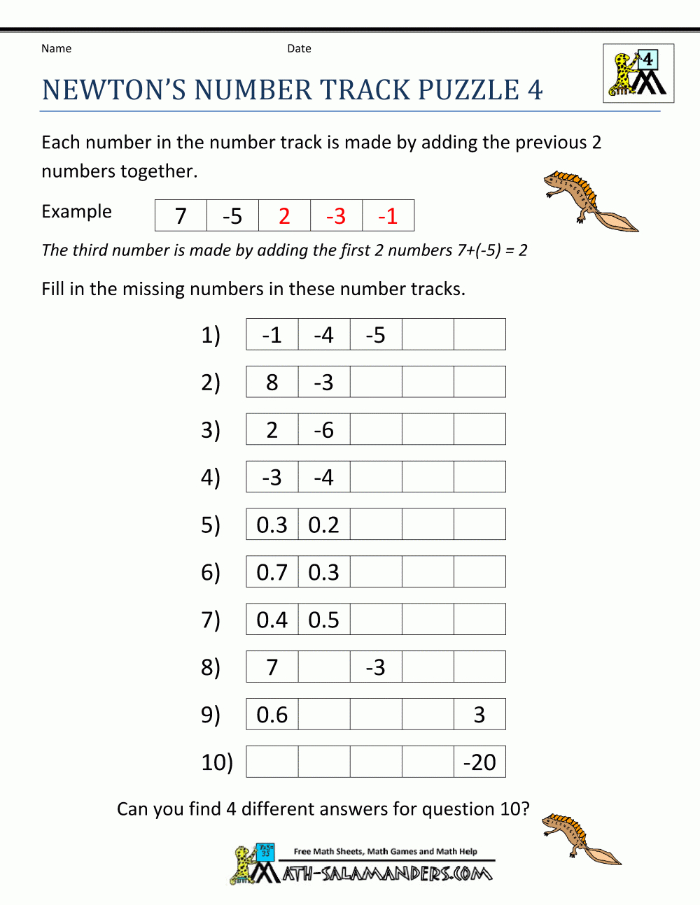 Free Math Puzzles 4Th Grade - Printable Puzzles For 4Th Graders