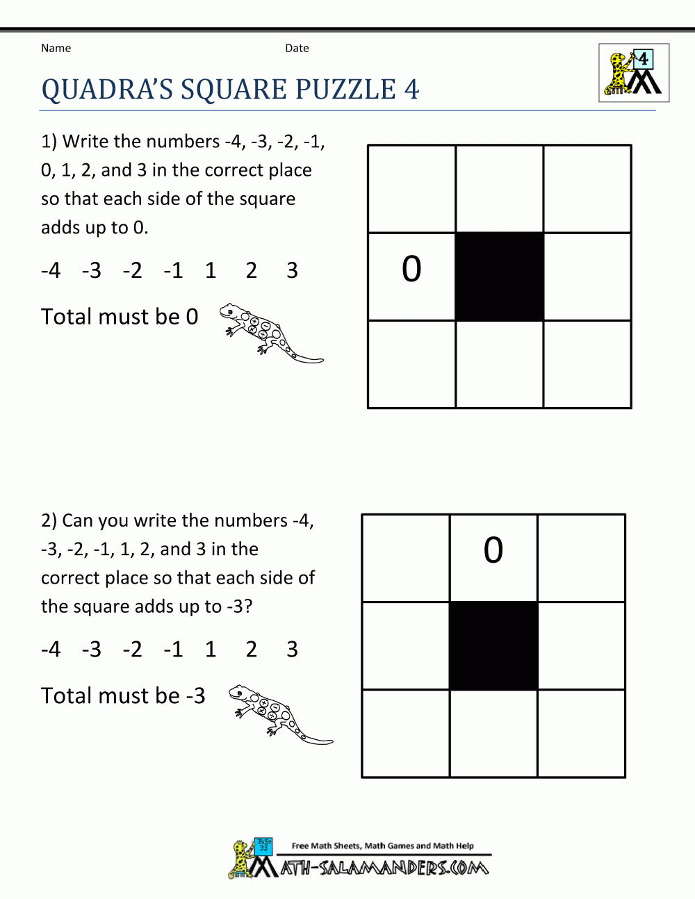 Free Math Puzzles 4Th Grade - Puzzle Worksheet Year 4