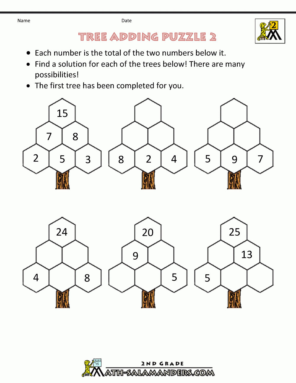 Free Math Puzzles - Addition And Subtraction - Printable Addition Puzzles