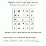 Free Math Puzzles   Addition And Subtraction   Printable Crossword Puzzles 2Nd Grade