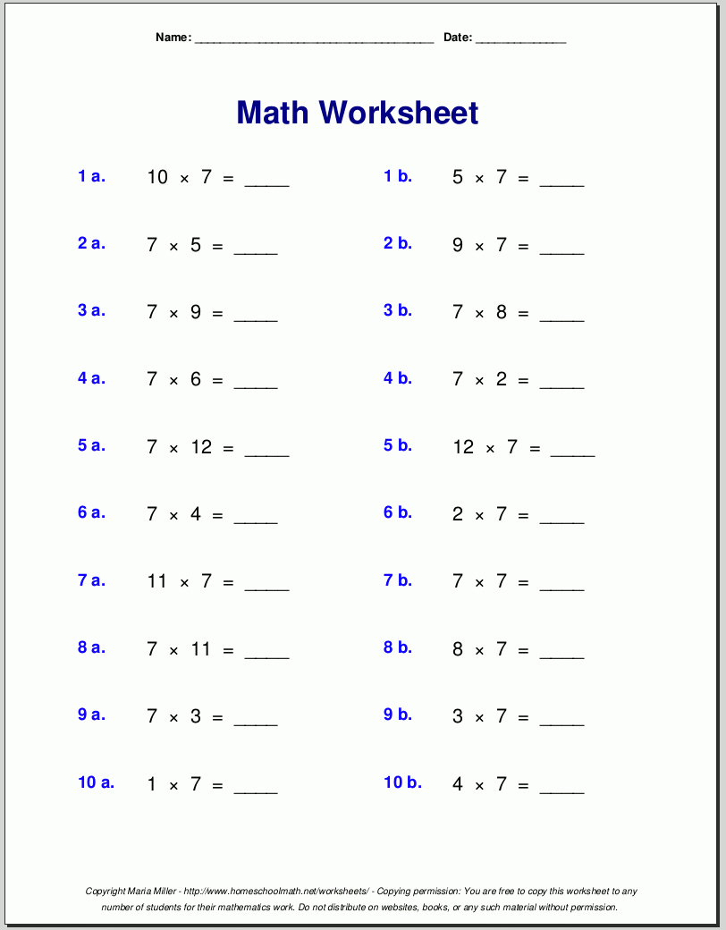 Free Math Worksheets - Printable Math Puzzles For 8Th Graders