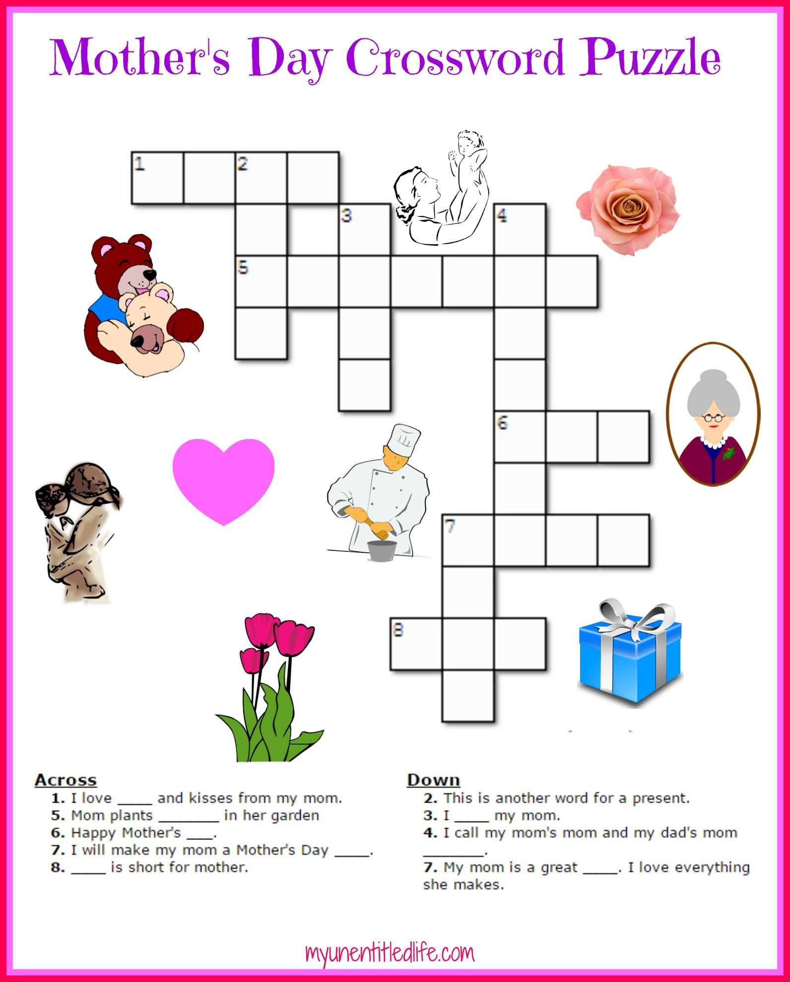 May Day Printable Crossword Puzzle