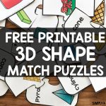 Free Printable 3D Shape Puzzles   Simply Kinder   Printable 3D Puzzle