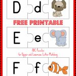 Free Printable Abc Puzzles | School Is Fun | Upper, Lowercase   Printable Puzzle Alphabet