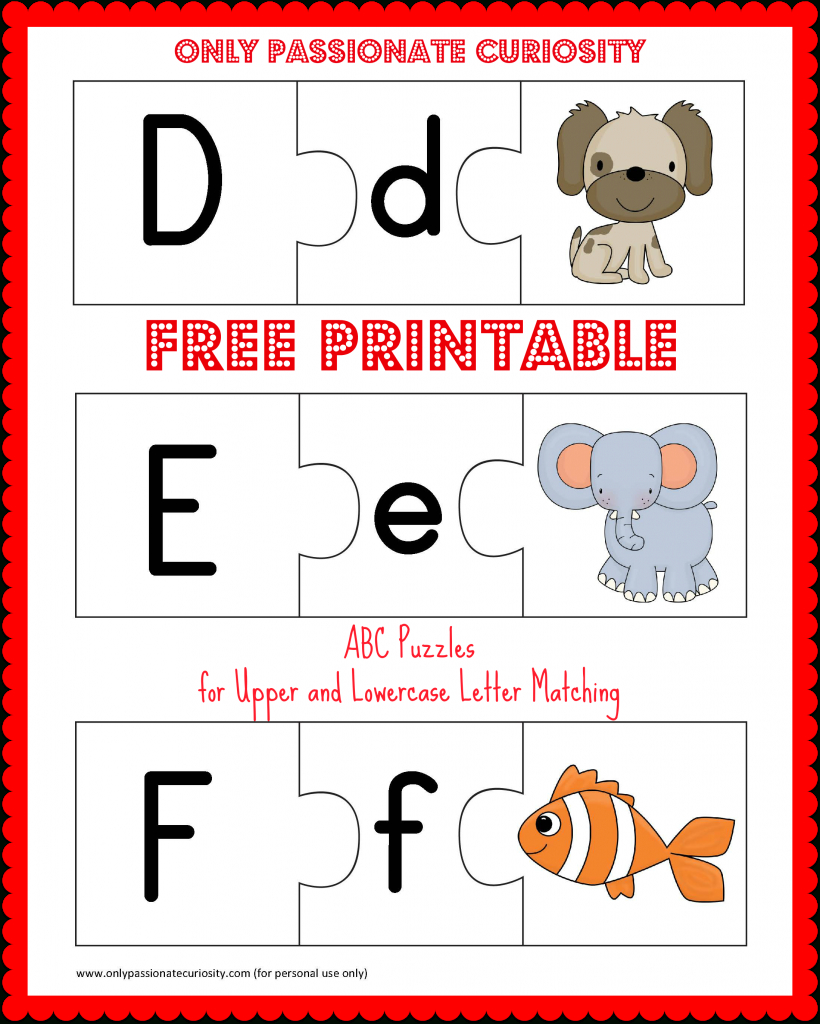 Free Printable Abc Puzzles: Upper And Lowercase Letter Matching - Letter T Puzzle Printable