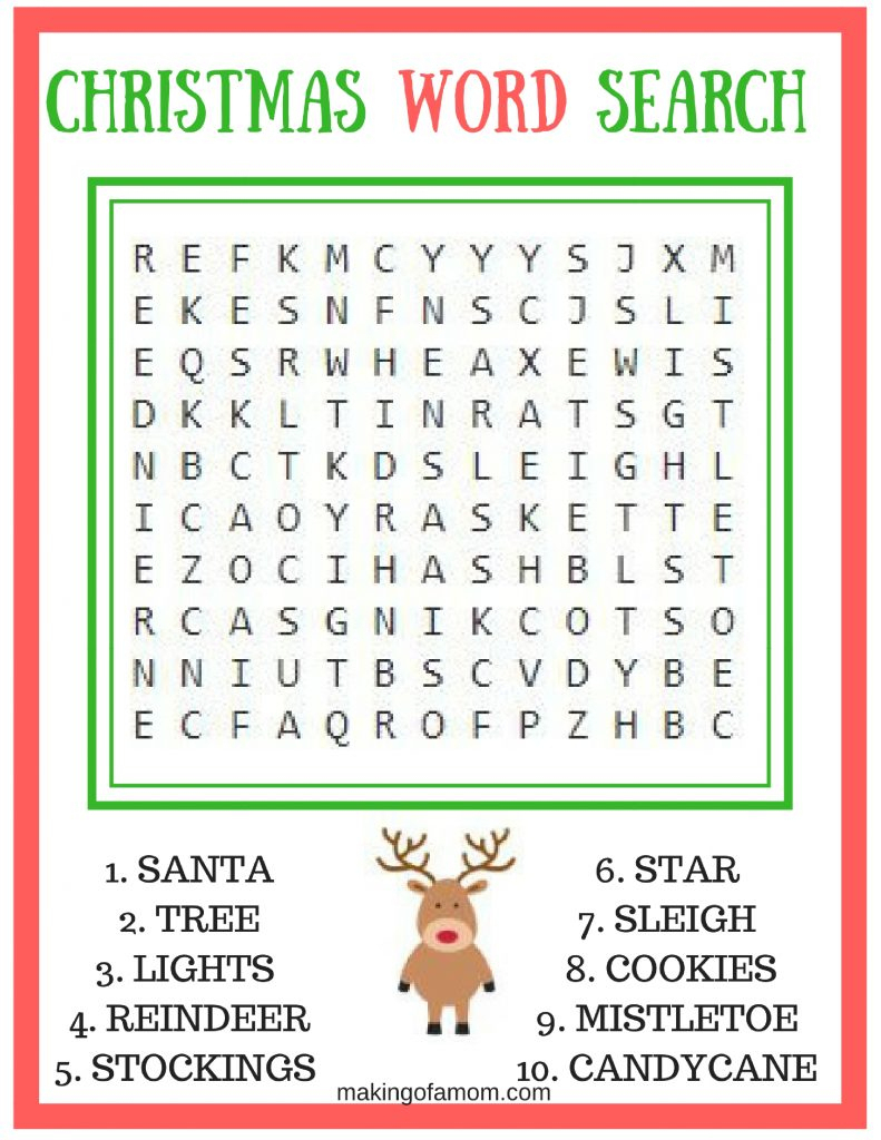 Printable Christmas Word Search For Kids & Adults ...