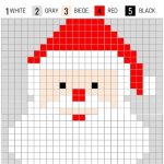 Free Printable Christmas Pixel Puzzles Activity For Kids | Teaching   Printable Pixel Puzzles
