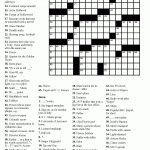 Free Printable Crossword Puzzles Easy For Adults | My Board | Free   15 X 15 Printable Crosswords