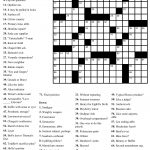 Free Printable Crossword Puzzles | Emergency Preparedness | Free   Printable Daily Crossword Uk