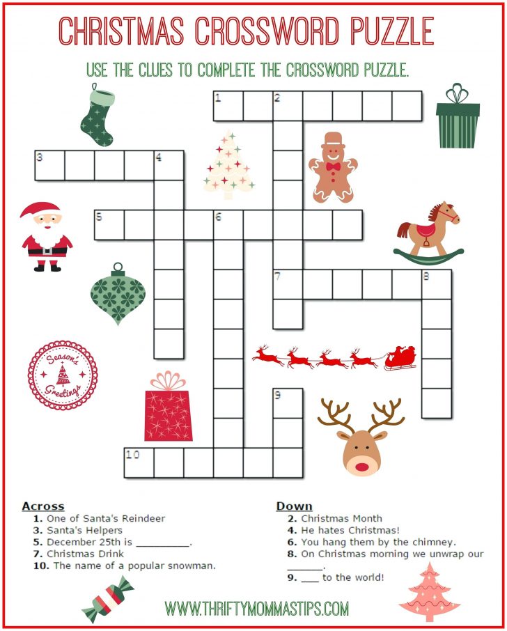 Printable Crossword Puzzles For Grade 7