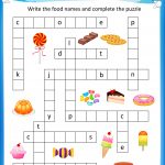 Free Printable Crosswords With Top 10 Benefits For Our Kids   Printable Crossword Food