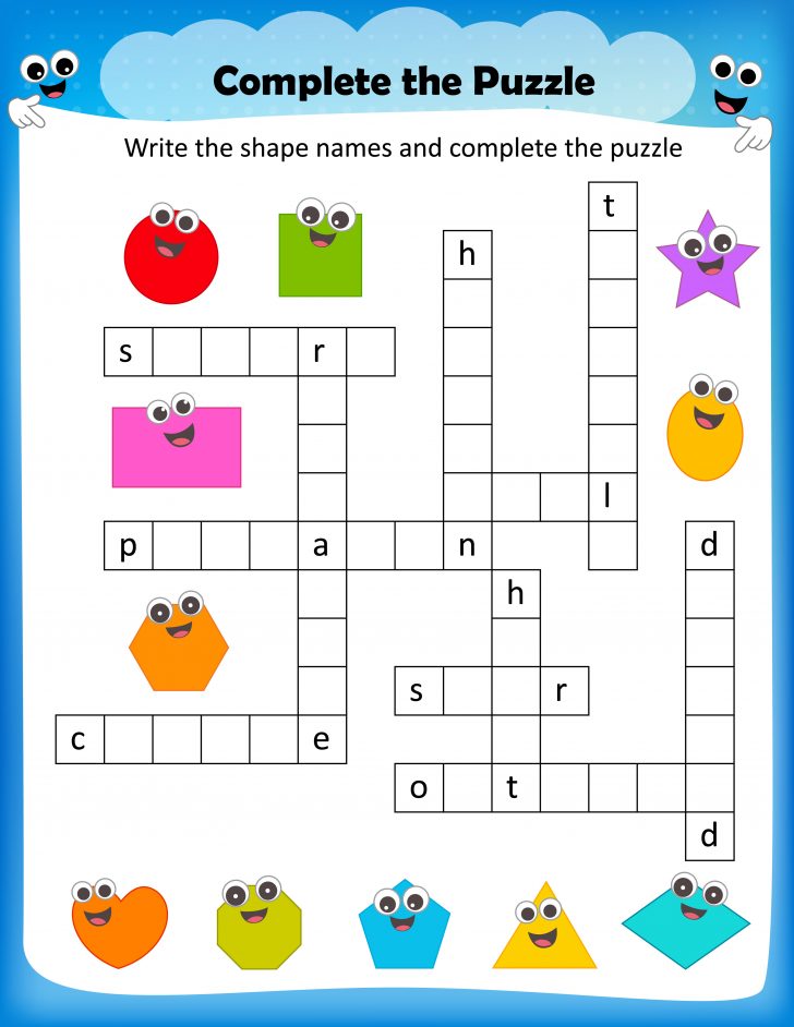 Printable Crossword Puzzles For Preschoolers