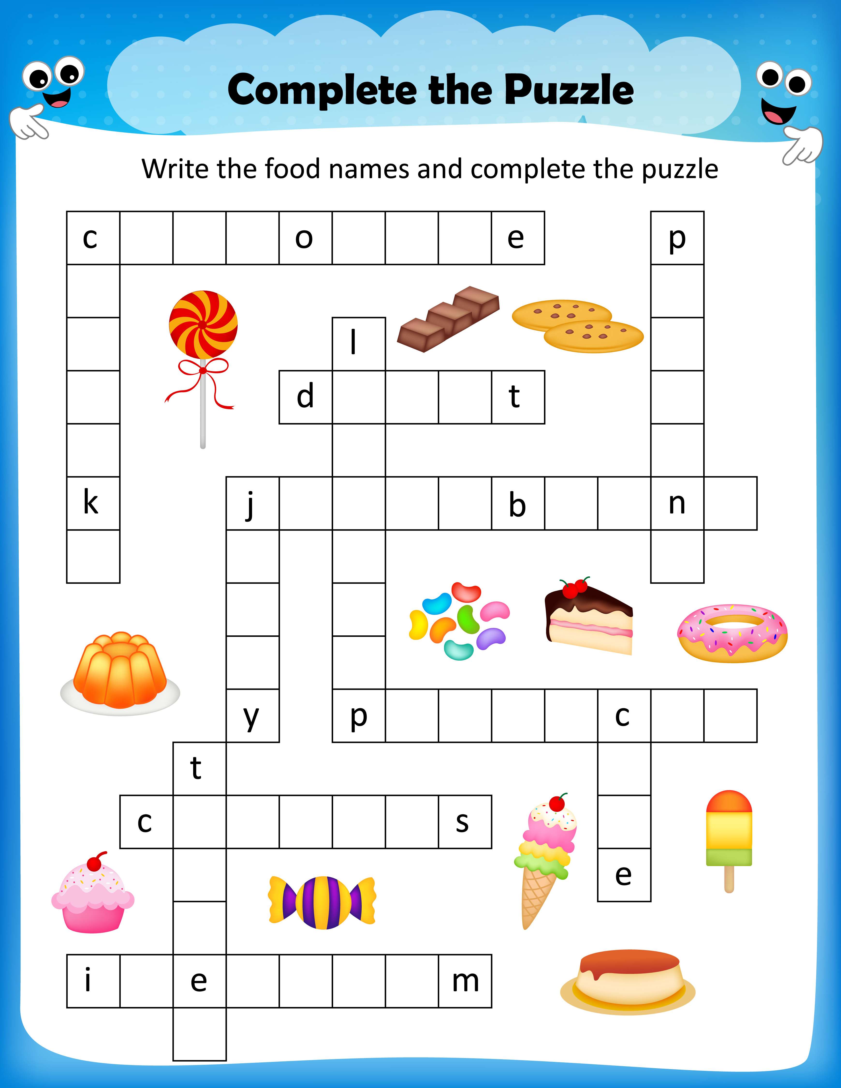 Word Puzzles For 5 Year Olds