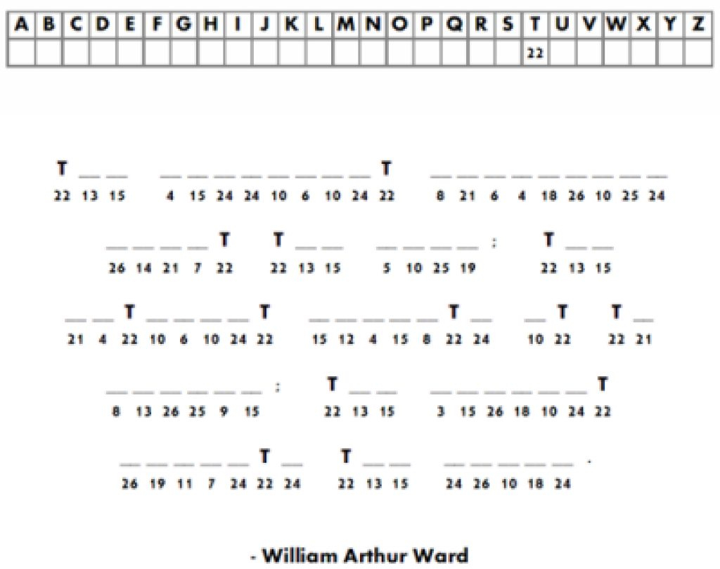 Printable Cryptogram Puzzles With Answers Printable Crossword Puzzles