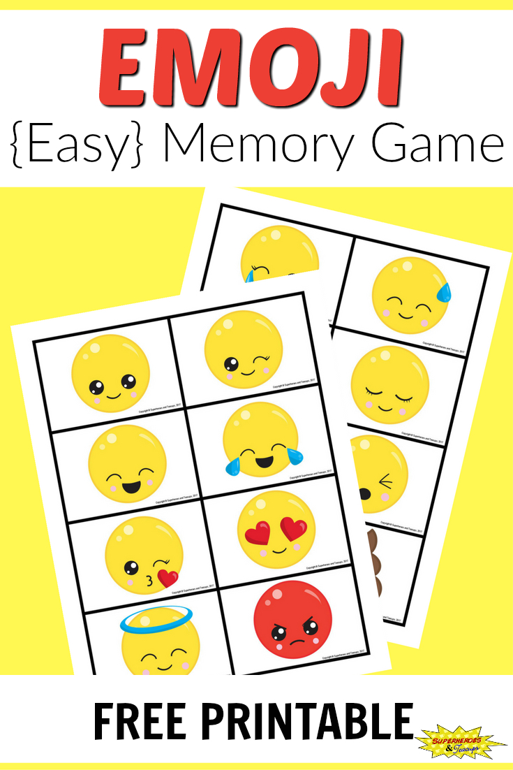 Free Printable Emoji Memory Game For Kids | After School Activities - Printable Emoji Puzzles