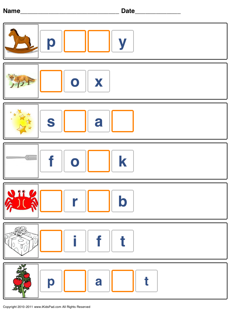 Printable Missing Vowels Puzzles | Printable Crossword Puzzles