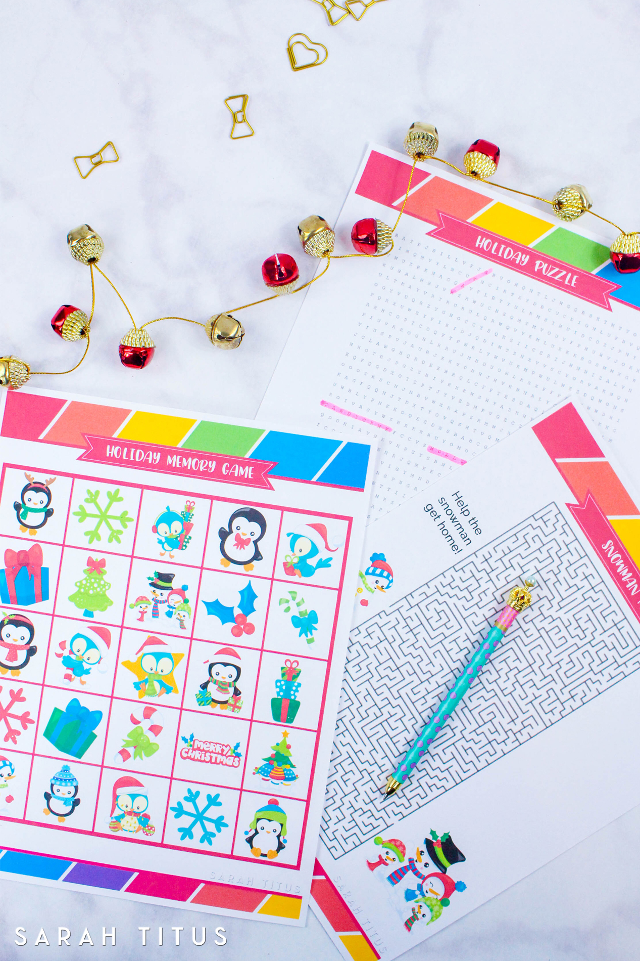 Free Printable Holiday Games That You Will Love - Sarah Titus - Printable Holiday Puzzle