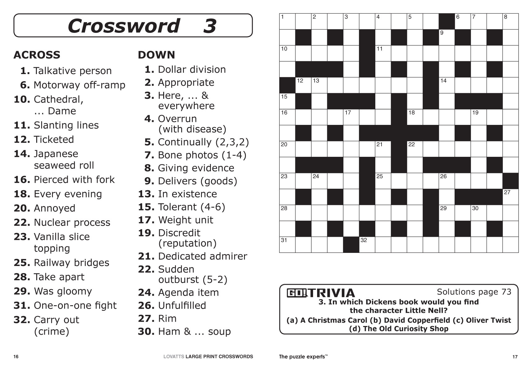 Free Printable Large Print Crossword Puzzles | M3U8 - Free Printable - Printable Crossword Puzzles Books