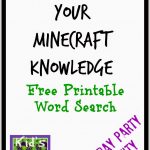 Free Printable Minecraft Crossword Search: Test Your Minecraft   Printable Buzzword Puzzles
