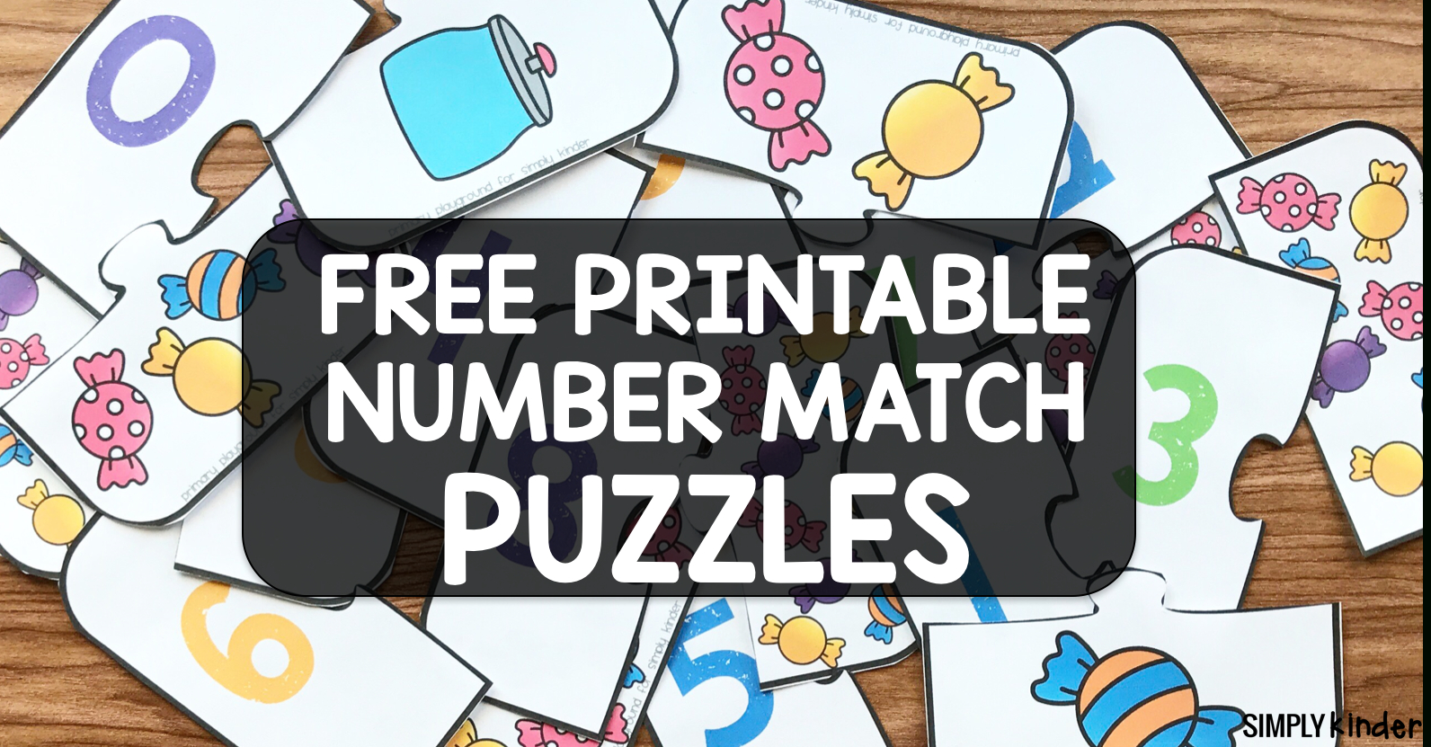 Free Printable Number Match Puzzles - Simply Kinder - Printable Matching Puzzle