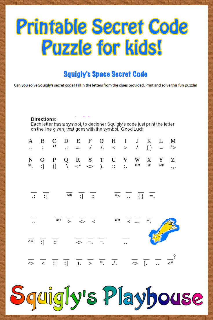 Free Printable Secret Code Word Puzzle For Kids. This Puzzle Has A - Printable Hangman Puzzles