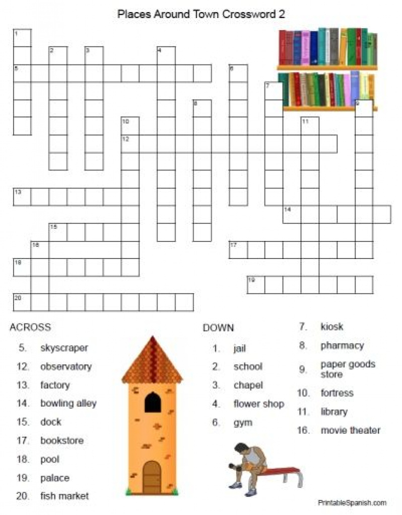 Free Printable Spanish Crossword Puzzles From Printablespanish - Printable Puzzles In Spanish