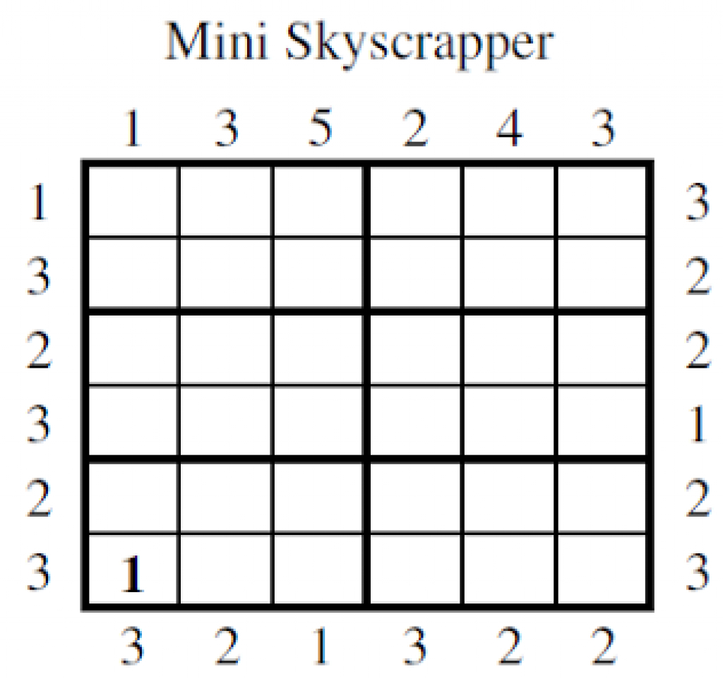 Free Printable Spanish Crossword Puzzles From Printablespanish - Printable Skyscraper Puzzles