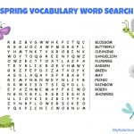Free Printable: Spring Vocabulary Word Search For Kids | Printable   Printable Spring Puzzles
