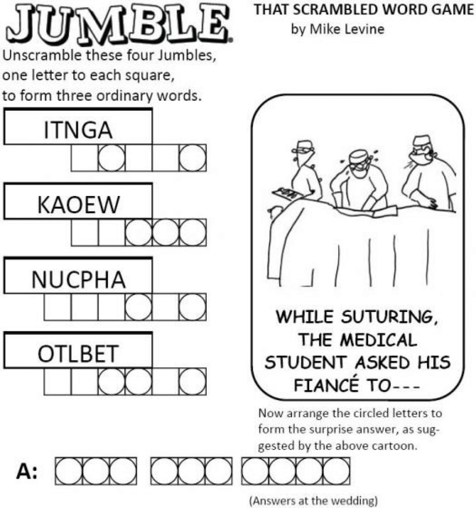 Free Printable Word Jumble Puzzles For Adults Printable Word Jumble - Printable Jumble Puzzle