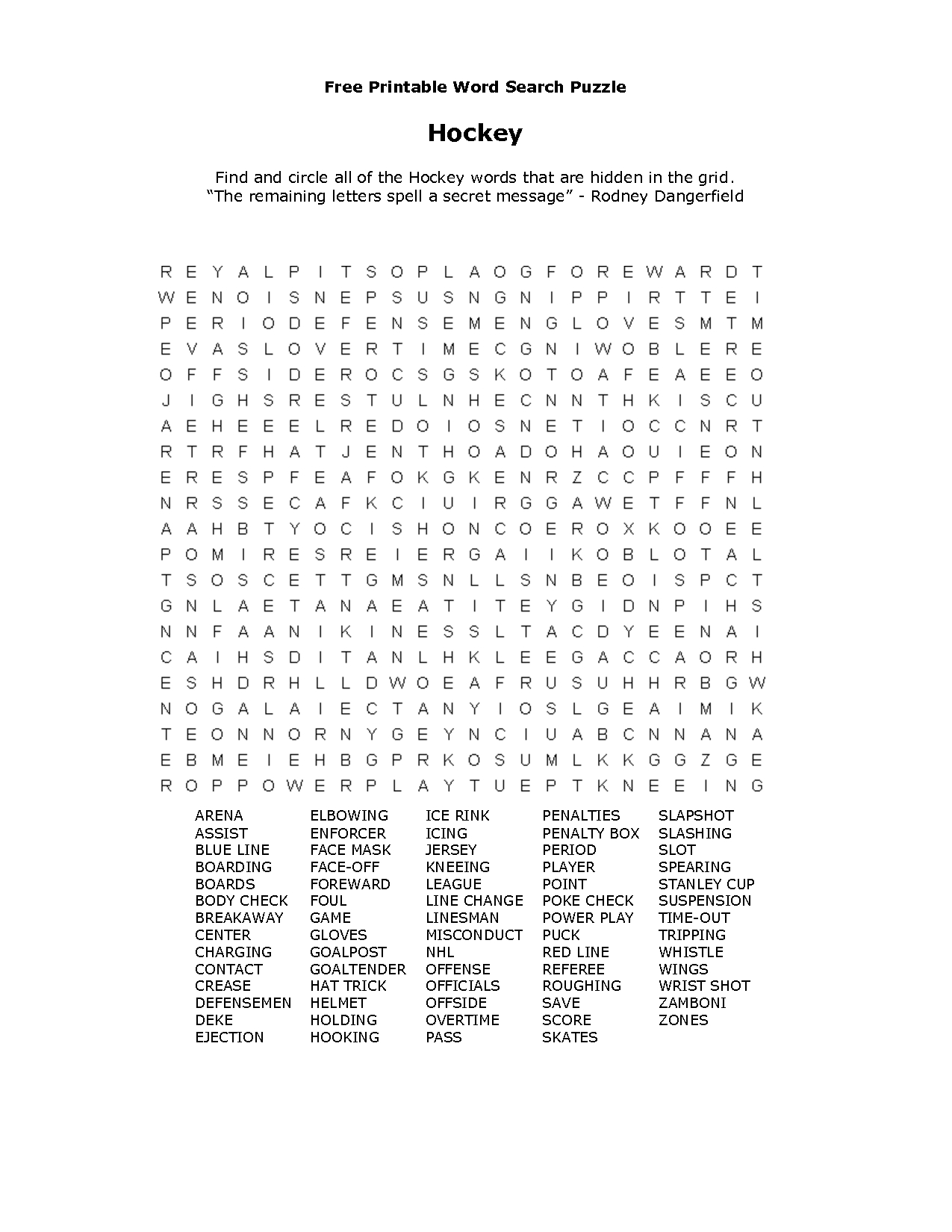 Free Printable Word Searches | طلال | Free Printable Word Searches - Printable Hockey Crossword Puzzles