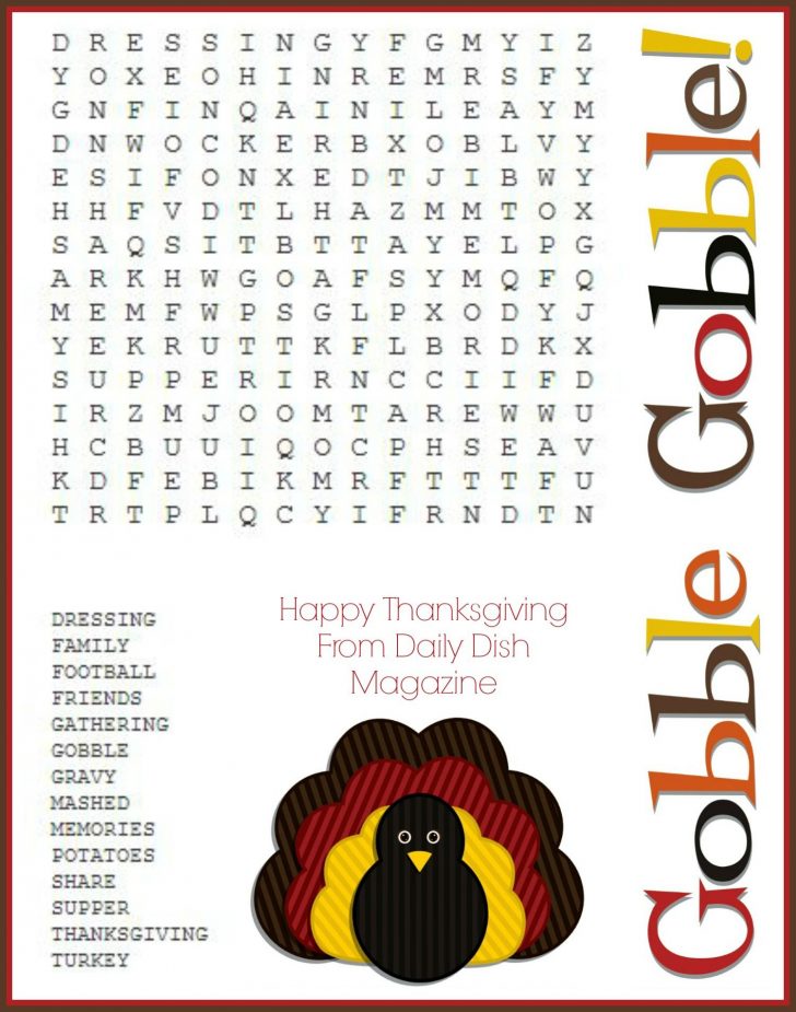 Printable Thanksgiving Puzzle