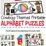 Free Wild West Themed Alphabet Puzzle Printables   Printable Letter Puzzles