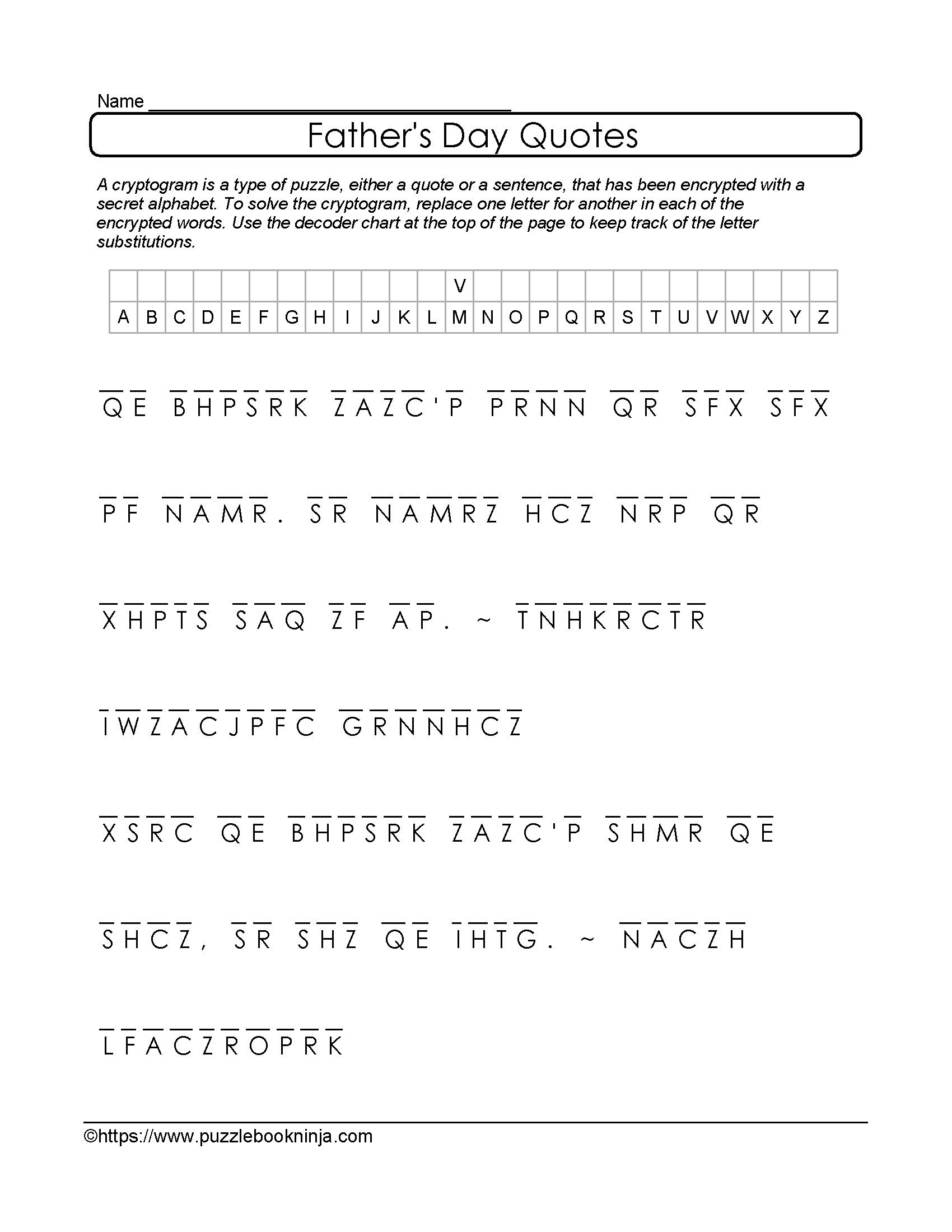 Printable Cryptograms