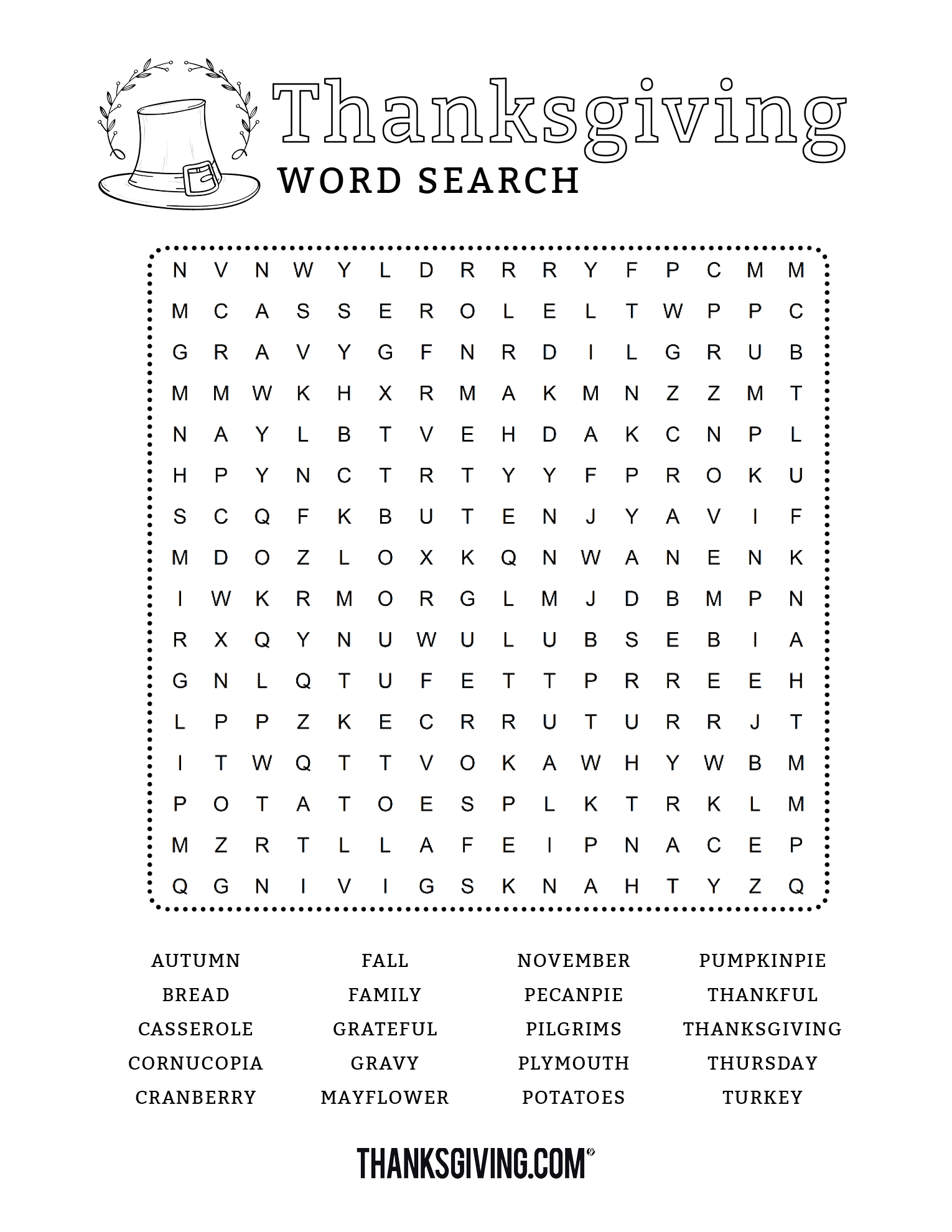 Fun &amp;amp; Free Printable Thanksgiving Word Search - Thanksgiving - Free - Printable Thanksgiving Puzzles