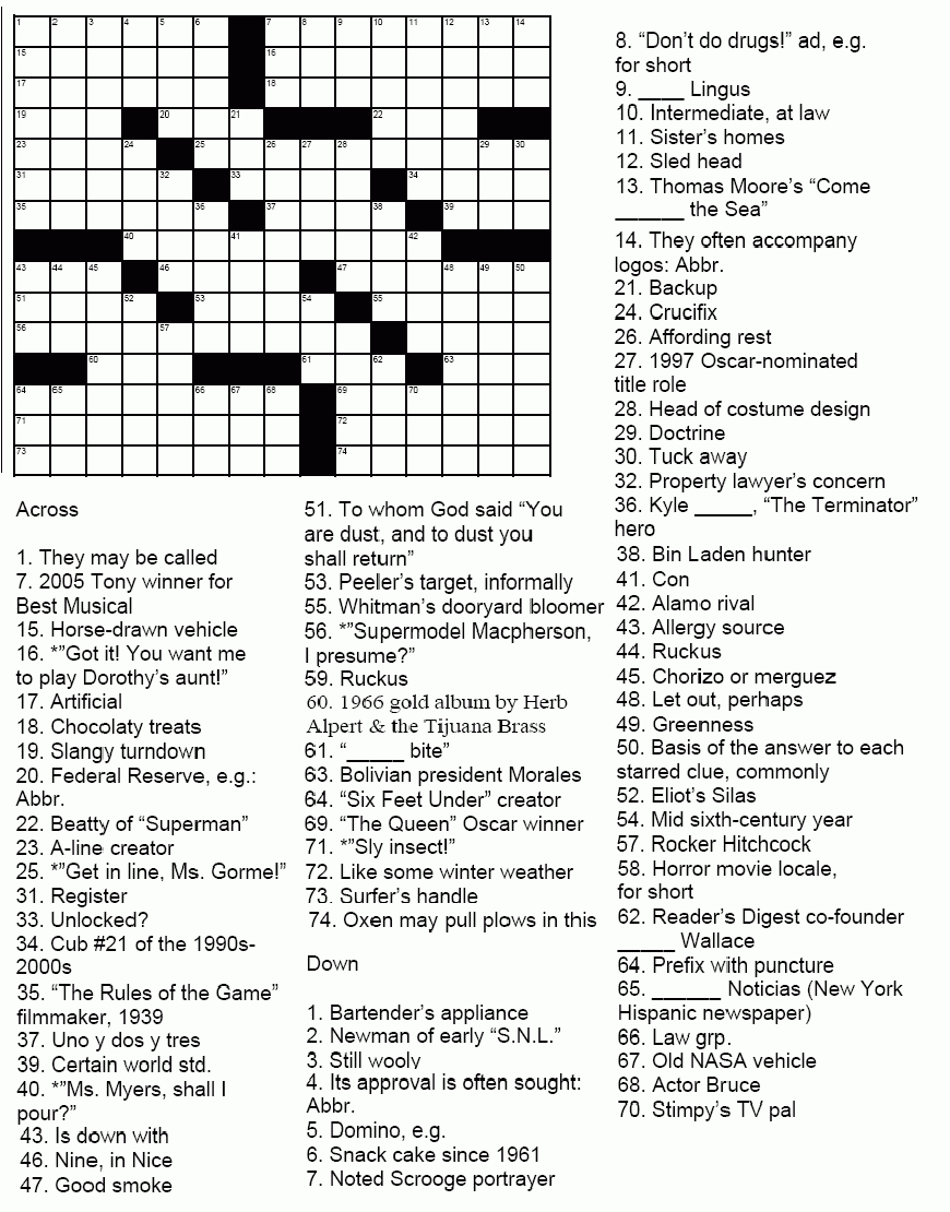 movie reviewer crossword