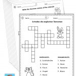 German/english Crossword Puzzles Tiere/animals | German Words   Printable German Crossword Puzzles