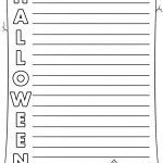 Halloween Acrostic Poem Template | Free Printable Papercraft Templates   Printable Acrostic Puzzle