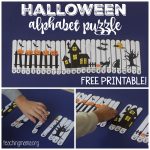 Halloween Alphabet Puzzle   Printable Alphabet Puzzles