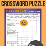 Halloween Crossword Puzzle #3 | Fall Fun | Halloween Crossword   Free Printable Crossword Puzzle #3