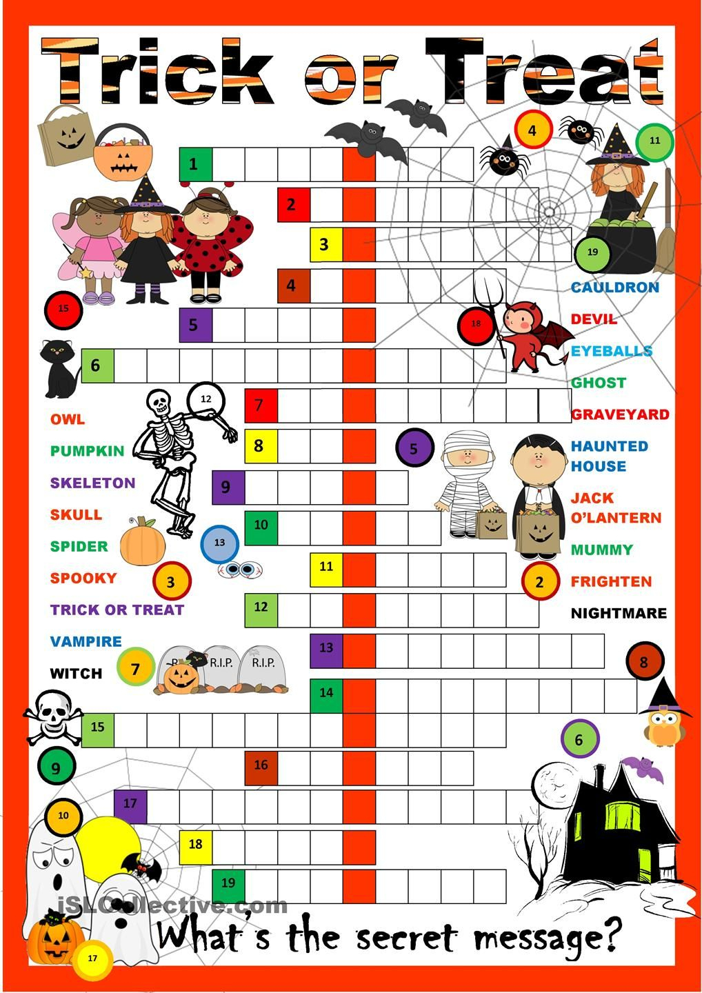 Halloween Crossword Puzzle | Halloween | Halloween Crossword Puzzles - Halloween Crossword Puzzle Printable