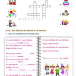 Happy Birthday Worksheet   Free Esl Printable Worksheets Made   Printable Birthday Puzzle