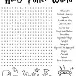 Harrypotter Free Word Search Puzzle And Planning Ideas For Universal   Printable Crossword Puzzles Universal