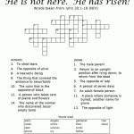 He Has Risen!   Easter Crossword Puzzle For Kids. Free For You To   Free Easter Crossword Puzzles Printable