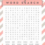 Here Is A List Of 17 Free, Printable Baby Shower Word Search Puzzles   Quick Printable Puzzles