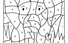 Hidden Picture Colornumber | Educative Puzzle For Kids – Printable Elephant Puzzle